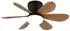 Globo Deckenventilator Holzoptik, schwarz, dimmbar, CCT, Fernbedienung (03625H)