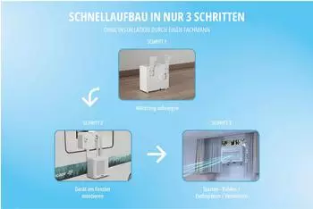 Unold Mobiles Split-Klimagerät 5000BTU/h 12m² EEK A (86320) – Klimafreundliche Kühltechnik mit minimalem Erwärmungspotenzial