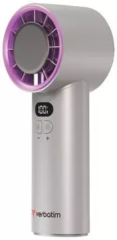 Verbatim Cool'n'Go IceTouch Tragbarer Ventilator, Grau/Lila (32342)