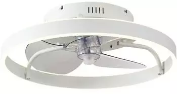 QAZQA Maddy Deckenventilator LED dimmbar Weiß Ø50cm (108824)