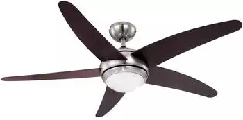 Globo Deckenventilator mit Licht Fernbedienung, Holz/Glas, Ø132cm (0300)