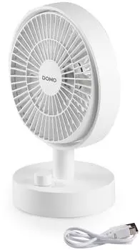 DOMO Akku-Tischventilator USB oszillierend 24cm (DO8151)