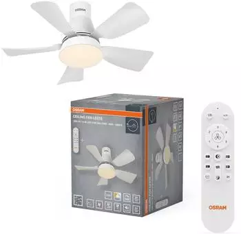 Osram Leste Deckenventilator LED 21W, 1200lm, 3000/4000/6500K, dimmbar, weiß, IP20
