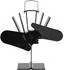 vidaXL Ofenventilator wärmebetrieben, 2 Blätter, schwarz (51239)