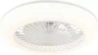 Led Deckenventilator Deckenlampe Wohnzimmerlampe Dimmbar Wei&szlig; Opal H 14 Cm