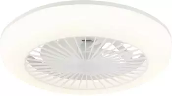 Globo Ferrell Deckenventilator LED dimmbar, Metall, wei&szlig;, &Oslash;45cm