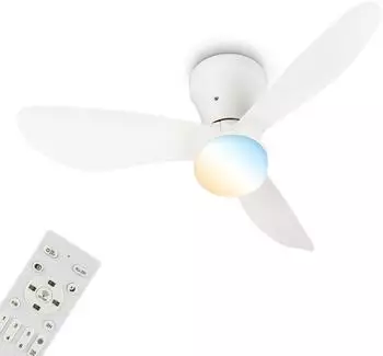 Briloner LUFITO Deckenventilator mit LED, dimmbar, CCT, wei&szlig; (3971016)