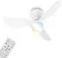 Briloner LUFITO Deckenventilator mit LED, dimmbar, CCT, weiß (3971016)