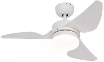 QAZQA Yuki Deckenventilator weiß, LED dimmbar, Ø86,7cm (107761)