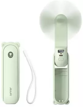 JisuLife Life8 Handventilator 3-in-1 mit 2000mAh Powerbank & Taschenlampe, grün (Life8)