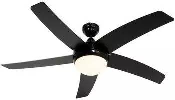 QAZQA Cool Deckenventilator mit LED, schwarz, 132cm, dimmbar (107756)