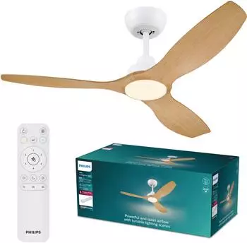 Philips Olas Deckenventilator LED 35W, dimmbar, mit Fernbedienung (D175363)