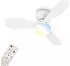 Briloner Deckenventilator mit LED-Licht, dimmbar, CCT, Fernbedienung, weiß (3964016)