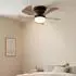 Globo Wood effect LED ceiling fan 40.6 cm