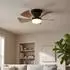 Globo Wood effect LED ceiling fan 40.6 cm