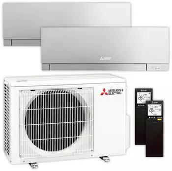 Mitsubishi Electric Multisplit-Klimaanlage MXZ-2F42VF4 + MSZ-EF18VGK + MSZ-EF25VGK silber
