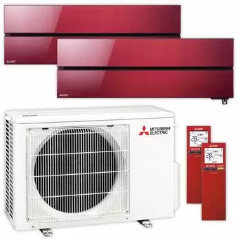 Mitsubishi Electric Multisplit-Klimaanlage MXZ-2F42VF4 + MSZ-LN25VG2 + MSZ-LN35VG2 ruby red