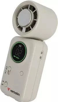 Verbatim Cool 'n' Go Ice Touch Mini Handventilator mit K&uuml;hlplatte, wei&szlig;/silber (32347)