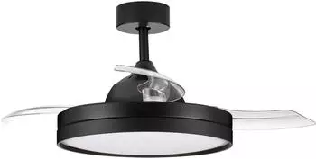 Nova Luce Nevma LED-Deckenventilator Ø 107cm 36W CCT schwarz (9952377)