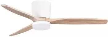 Nova Luce ALOA Deckenventilator mit LED, Ø 132cm, weiß/hellbraun (9952376)