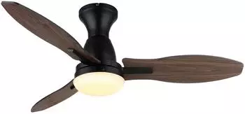 Globo White LED ceiling fan with reversible blades 107 cm