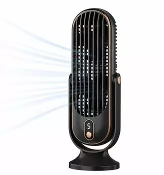 Bestlivings Tischventilator Akku, 5 Stufen, schwarz (08028)