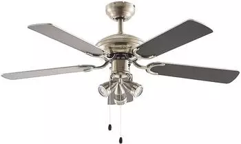 Lindby Anariki Deckenventilator mit Lampe, silber (4551005)
