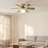 Globo LED-Deckenventilator nickel matt, Glas, Ø76cm, 320lm warmweiß