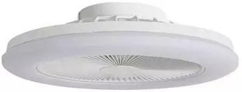 Lindby Vedin Deckenventilator weiß, DC, RGBW, Ø 45cm (10047842)