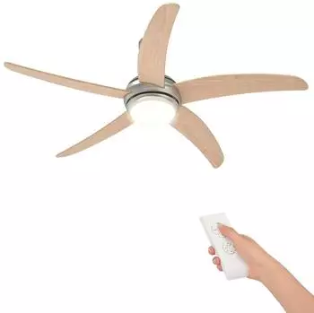 vidaXL Deckenventilator mit Licht und Fernbedienung &Oslash;130cm, Sonoma (42035659)
