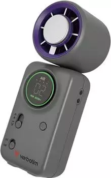 Verbatim Cool 'n' Go Ice Touch Mini Handventilator, Kühlplatte, klappbar (32347)
