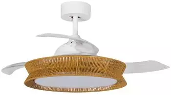 Lucande Lineta Deckenventilator mit LED, wei&szlig;, &Oslash; 103 cm (10037388)