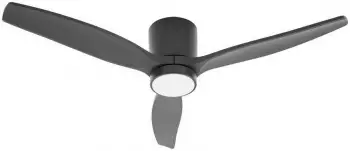 Lucande Sorin LED-Deckenventilator schwarz, DC, IP44