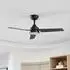 Lindby Aerallo LED-Deckenventilator schwarz, CCT (10022097)