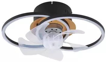 Lindby Lomana LED-Deckenventilator, dimmbar, schwarz (10022125)