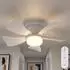 Globo Hines Deckenventilator LED 10W CCT weiß matt (03609W)