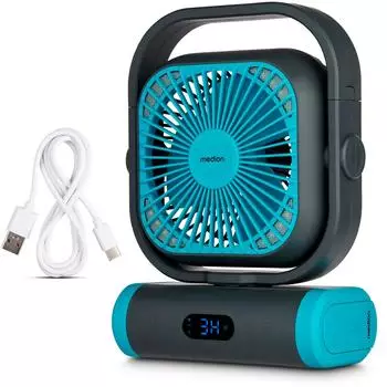 Medion LIFE E10 TF Camping-Ventilator grau/blau (MD 12065)