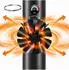 Relaxdays Kaminventilator 8 Blätter, magnetisch, mit Thermometer, schwarz, Aluminium
