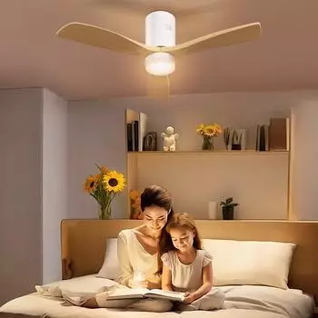 HomCom Deckenventilator mit LED-Beleuchtung, Fernbedienung, 117cm, DC-Motor (B31-516V00ND)
