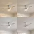 Lindby Briya LED-Deckenventilator Ø116cm, CCT dimmbar, weiß