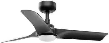 Faro Barcelona Hey DC-Deckenventilator schwarz, LED, 10W (338251S)