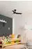 Faro Barcelona Hey DC-Deckenventilator schwarz, LED, 10W (338251S)