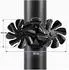 Relaxdays Kaminventilator, doppelt, magnetisch, mit Thermometer, Aluminium, schwarz