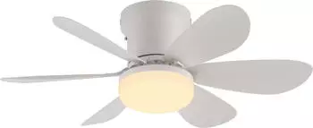JUST LIGHT MINIAIR LED-Deckenleuchte mit Ventilator, wei&szlig;, dimmbar, &Oslash;52cm (88683915-0)