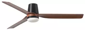 Faro Punt Tub Deckenventilator DC, schwarz-Nussbaum, LED (338311S)