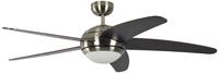 Pepeo Melton 132 cm Deckenventilator nickel/braun mit Licht inkl. Fernbedienung