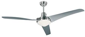 CasaFan Deckenventilator MIRAGE Chrom geb&uuml;rstet 142 cm mit Licht ohne Steuerung Fl&uuml;gelfarbe w&auml;hlbar,