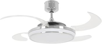 Beacon Deckenventilator Fanaway LED EVO1 dimmbar Chrom mit ein- und ausklappbaren Fl&uuml;gelbl&auml;ttern 122 cm