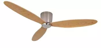 BEACON Airfusion Radar DC 132 cm Deckenventilator chrom/teak inkl. Fernbedienung