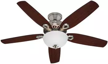 Hunter Fan Builr Deluxe 132cm Chrome Cherry Maple